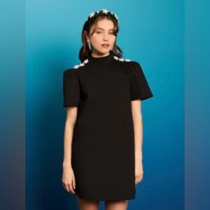 Sister Jane Black Feather Star Mini Dress (S)